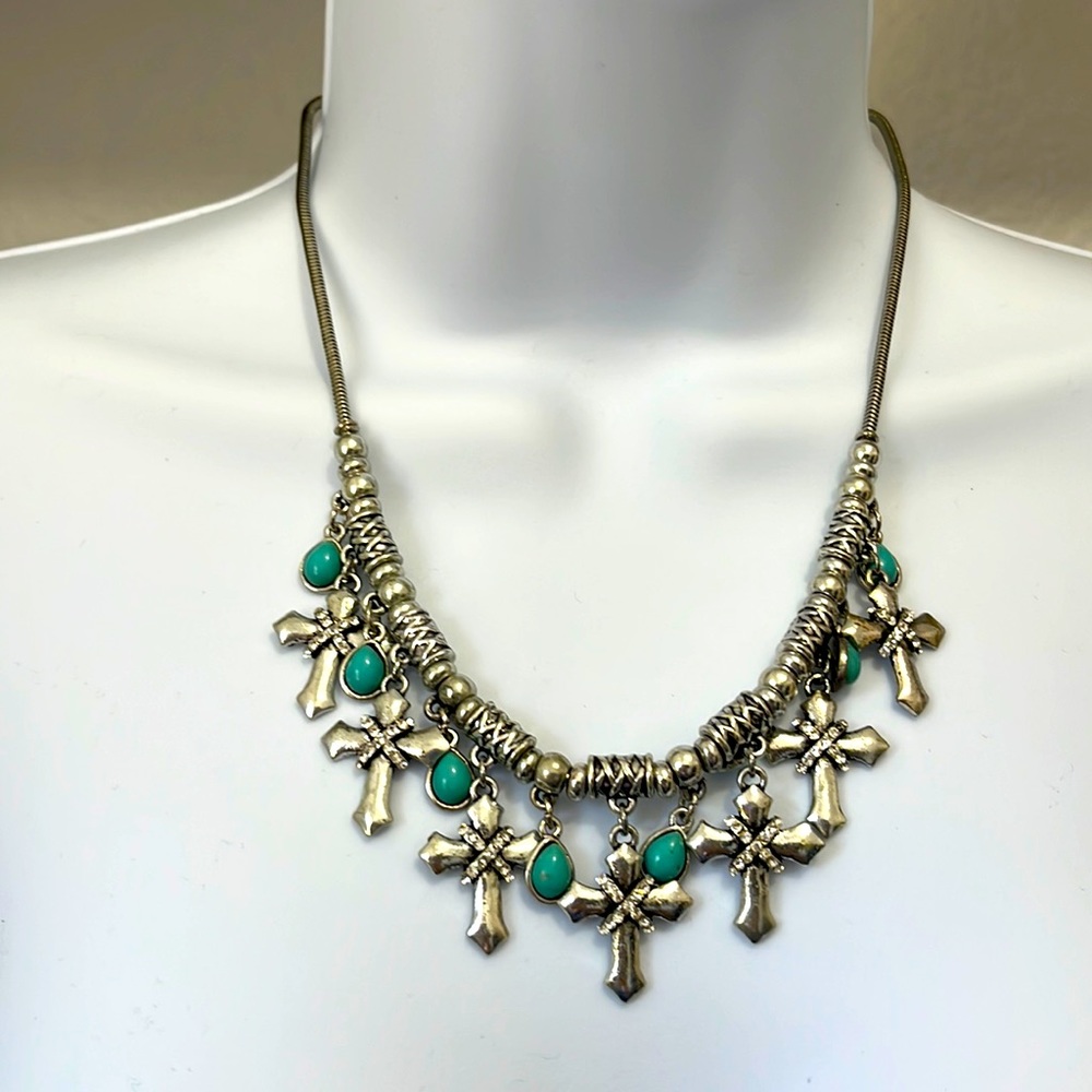 Cross Necklace earrings set
